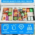 Freezer Baskets for Chest Freezer, Adjustable Chest Freezer Organizer Bins Fits Most Deep