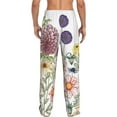 thumbnail image 3 of Goofa Autumn Garden Printed Soft Pajama Pants for Men, Wide Leg Comfy Casual Lounge Yoga Pants-Medium, 3 of 9