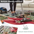 thumbnail image 5 of Christmas Outdoor Rug for Patio/Deck/Porch, Non-Slip Large Area Rug 3 x 5 Ft, Winter Poinsettia Berry Black White Plaid Indoor Outdoor Rugs Washable Area Rugs, Reversible Camping Rug Carpet Runner, 5 of 8