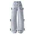 thumbnail image 5 of Guluxicc Baggy Jeans for Girls Wide Leg Pants Loose Elastic Waisted Teen Girls Cute Preppy Y2K Streetwear, 5 of 7