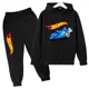 thumbnail image 2 of Conjuntos de ropa deportiva para niños de Hot Wheels, primavera y otoño, de 3 a 12 años, 2 piezas, sudadera con capucha y pantalones, 2 of 5
