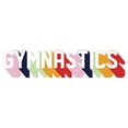 thumbnail image 2 of Girl's Lost Gods Gymnastics Rainbow Text Graphic Tee White Medium, 2 of 4