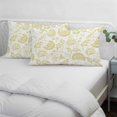 thumbnail image 4 of Boho Yellow Floral Queen Size Pillow Cover,Pillowcase Protectors with Zipper,Breathable Decorative Throw Pillow Case Cover,Vintage Farmhouse Paisley Plant Leaf Pillow Shams for Couch Sofa 20x30Inch, 4 of 8