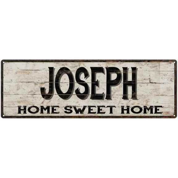 JOSEPH Rustic Home Sweet Home Sign Gift 6x18 Metal Decor 106180084356