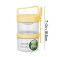thumbnail image 3 of Tasse à Déjeuner pour Fruits et Yogourt avec Couvercle Hermétique, Compartiments à Étages pour Aliments Secs et Humides, Cuillère Intégrée, Contenant en Plastique Réutilisable pour Salade, Collations et Soupe, 18,8 x 9,8 cm, Multicolore, 3 of 6