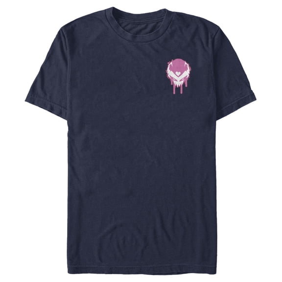 Men's Marvel Venom Badge Graphic Tee Navy Blue Medium