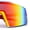 White - Orange Mirror, variant on Oversized Mens Mirrored Shield Sunglasses Rimless Sport Wraparound UV400 / White Frame - Blue Mirror Lens