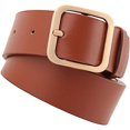 thumbnail image 4 of HUGFEGWE Ceinture en Cuir PU pour Femmes Réglable Lignes de Couture Fines Mode Décontractée Boucle à Ardillon pour Pantalon Robe CJB91-76333, 4 of 5
