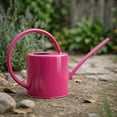 thumbnail image 2 of Metal Watering Can 1.5L. Modern Style Watering Pot with Handle and Long Spout, Rose, 2 of 10