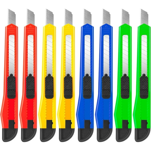 Utility Knife Box Cutters Box Cutter Retractable, Compact Utility Knives, Extended Use for Office, Craft, Razor Knife, Paper Knife, Disposable Box Opener