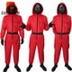 thumbnail image 2 of 2022 Calamar Juego Cosplay Disfraz Mono Jefe Abrigo Máscara Guantes Redondo Seis Mismo Villano Rojo Adulto Niño De Fiesta De Halloween, 2 of 3