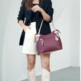 thumbnail image 2 of MKF Collection Jaseli Vegan Leather Women Hobo Bag & Wristlet Credit Crard Holder, Shoulder Purse Handbag 2 pcs by Mia K - Black Cognac, 2 of 11