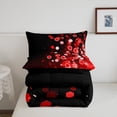 thumbnail image 4 of Erosebridal Red Hexagon Bedding Twin Comforter Set,Geometric Honeycomb Down Comforter,Gradient Ombre Bedding Sets Twin With Comforter,Breathable Geometry Room Decorative,Reversible,2-Piece, 4 of 8