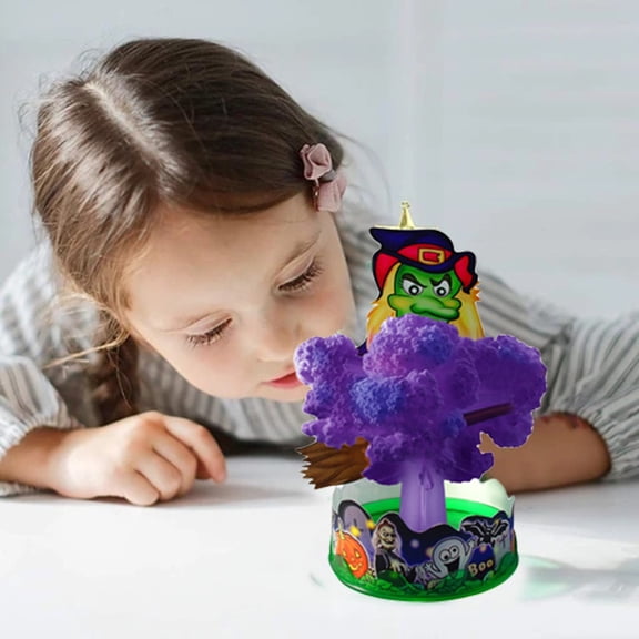 Magic Crystal Growing Paper Tree Kit for Halloween Kids DIY Craft Decoration