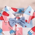 thumbnail image 5 of Baby Onesies Boy Baby Boy Clothes Suits Infant Gentleman Wedding Outfits, Short Sleeve Shirt + Bowtie + Suspender Shorts Set, 5 of 9