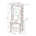thumbnail image 6 of Furniture of America Garna Industrial Metal 6-Shelf Bookcase in Antique Gray, 6 of 6