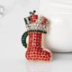 thumbnail image 3 of Yuarrent Decorado Árbol de Navidad Botas de Papá Noel Muñeco de nieve Campana Broche Bufanda Collar Solapa Broche de Navidad Regalo de niña Kits de decoración para fiestas No.87 Yuarrent JR0793-87, 3 of 6