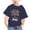 Navy, variant on Baby Girl Clothes Graphic Round Neck Crop Top Girls Short-Sleeve T-Shirt Tops