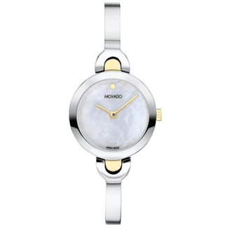 Pre-Owned Movado Amorosa 24mm Steel Black Dial Quartz Lady  display picture 2