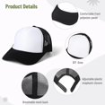 thumbnail image 7 of 10 PCS Sublimation Blank Trucker Hats, Comfortable Polyester Mesh Trucker Hats, Unisex Mesh Baseball Snapback Caps, Summer Mesh Caps for Men Women, 7 of 7