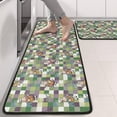 thumbnail image 2 of Kitchen Rugs Sets Of 2,Colorful Checkered Cow Pattern Anti Fatigue Kitchen Mat Rugs Non Slip Washable,Decorative Kitchen Floor Mats for Kitchen,Sink,Laundry,17"x47"+17"x47", 2 of 5