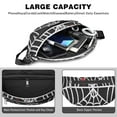thumbnail image 4 of Fanny Pack Black Halloween Spider Webs Waist Pack Bag,Running Cross Bag,Waterproof Large Fanny Packs for Women Men for Travel Running Hiking Cycling, 4 of 6