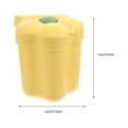 thumbnail image 2 of WHAMVOX Flower Shaped Airtight Trash Can for Storage Use in Yellow Plastic with Enough Capacity 4.5 Inches, 2 of 8