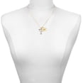 thumbnail image 2 of Delight Jewelry Silver-tone 3-D Menorah - Large Goldtone Aunt Heart Charm Necklace, 17.5"+2" Extender, 2 of 5