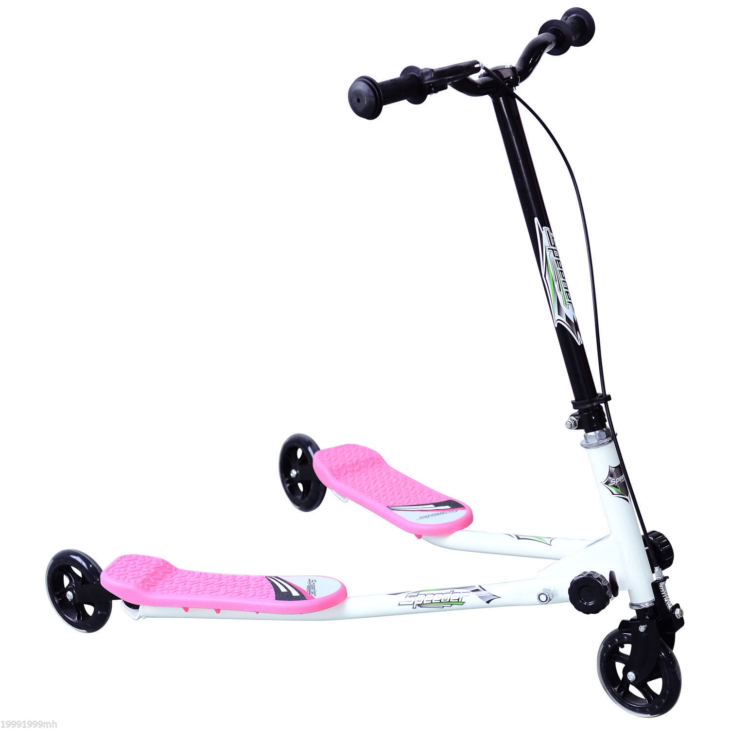 Kids 3 Wheels Speeder Kick Scooter Tri Slider Winged Push Motion Ride Children 
