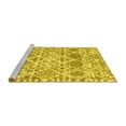 thumbnail image 2 of Ahgly Company Machine Washable Indoor Rectangle Trellis Yellow Modern Area Rugs, 7' x 9', 2 of 4