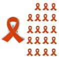 thumbnail image 1 of Pins cufieovh, 20 piezas, listón naranja de concientización sobre la leucemia, 1 of 7
