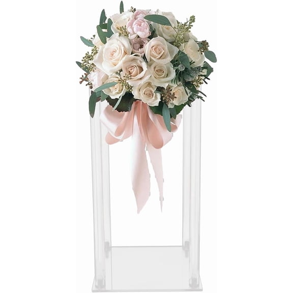 Acrylic Floral Stand Wedding Centerpieces for Tables, 10PCS Geometric Vases for Centerpieces Bulk Birthday Baby Shower Party Decoration (15.75inch Tall)