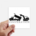 thumbnail image 1 of Cooperative Transport Sediment Trucks Sticker Square Waterproof Stickers Wallpaper Car Decal, 1 of 1