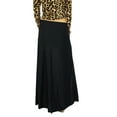 thumbnail image 4 of Bimba Women Black Long Skirt with 2 Slits Stretch Spandex Fabric Bohemian Style, 4 of 6