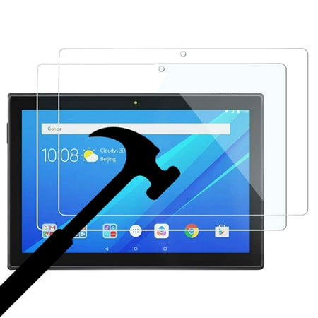 [2 Pack] Lenovo Tab E10 (TB-X104F) Glass Screen Protector, EpicGadget Bubble Free Anti Fingerprint Anti Scratch 9H Hardness HD Tempered Glass Screen Protector for Lenovo Tab E 10 Inch 2018 Released