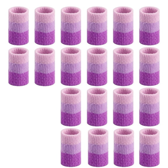 Nylon Crochet Finger Guards 3.9-Inch, 20-Pack Compression Finger Sleeves for Knitting