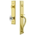 thumbnail image 2 of Grandeur 844810 Carre Solid Brass Rose Keyed Entry Single Cylinder "S" Grip Handleset -, 2 of 5