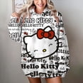 thumbnail image 1 of Suéter holgado con capucha y estampado de Hello Kitty para mujer, moda 2024, otoño e invierno, estilo kawaii, sudadera con capucha de anime, 1 of 1