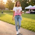 thumbnail image 3 of EANJE Breast Cancer Awareness Shirts for Women Printed Crew Neck T-Shirt Short Sleeve Casual Top, Loose Soft Awareness Tee For Daily Support Outfit Light pink 2XL, 3 of 4