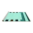 thumbnail image 2 of Ahgly Company Machine Washable Indoor Rectangle Solid Turquoise Blue Modern Area Rugs, 4' x 6', 2 of 4