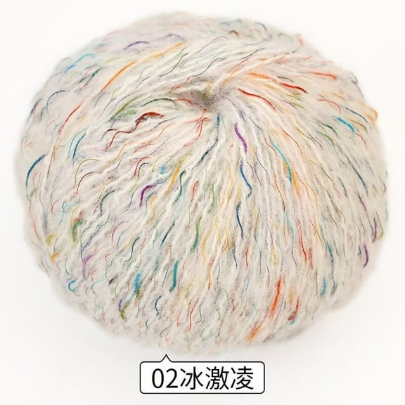 XmhyTop-A 50g Colorful Gradient Yarn Multi-Colored DIY Knitting Yarn for Scarves Sweaters, Soft Spinning Craft Yarn,Light Beige