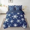 thumbnail image 2 of Manfei Girls Snowflakes Twin Bedding Sets 7 Pieces, Blue White Bedding Comforter Set, Winter Festival Sheet Sets, Super Cozy Room Decor, 2 of 8