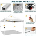 thumbnail image 5 of COBIZI 10x10 Pop Up Canopy Tent, Waterproof Instant Canopy with Sandbags, Stakes & Ropes, UPF 50+ Sun Shade Portable Shelter for Outdoor Party, Events, Vendor, Backyard, White, 5 of 11