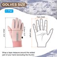 thumbnail image 2 of Uxcell Winter Ski Snow Gloves,  Waterproof Touchscreen Winter Warming Gloves Pink, 2 of 7