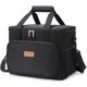 thumbnail image 1 of Bolsa de almuerzo aislada 15L, bolsa de comida más fresca para almuerzo/trabajo/escuela/playa/picnic negro, 1 of 5