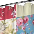 thumbnail image 3 of Patchwork Pioneer Flower Shower Curtain 72"x84" ,Bathroom Decorative Shower Curtains Set with 12 Hooks,Modern Waterproof Washable Shower Curtain, 3 of 6