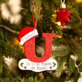 thumbnail image 2 of YUEHAO Christmas Ornaments Clearance Hangs Personalized Christmas 26 Letter Ornaments Personalized Christmas Letter Decorations Christmas Tree Pendan U, 2 of 5