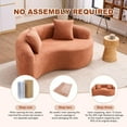 thumbnail image 4 of LUCKHAO Donext Inspired Chenille Sofa with Dual Seat Depth, 400lbs Capacity No-Assembly Loveseat,Meditation Sofa for Small Spaces,Living Room(Orange), 4 of 7