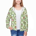 thumbnail image 3 of Cauagu Cute Chubby Frog Print Sun Protection Jacket for Teen,Full-Zipper Long Sleeve Sun Shirts with Pockets UV Hoodie Shirts Outdoor Athletic Jacket-Large, 3 of 7