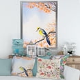 thumbnail image 3 of Beautiful Blue Bird Sitting On Flowering Branch II 16 in x 32 in Framed Painting Canvas Art Print, by Designart, 3 of 4